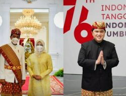 Selain Presiden Jokowi, Menteri BUMN Erick Thohir Juga Gunakan Pakaian Adat Lampung