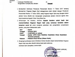 Diam-diam BKD Lampung Laksanakan Pelantikan Eselon III dan IV, “Ada Kejanggalan Jabatan di Dinas Kehutanan”