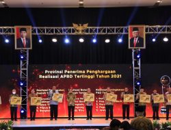 Mendagri Berikan Penghargaan Provinsi, Kota dan Kabupaten Dengan Realisasi APBD Tertinggi Tahun 2021