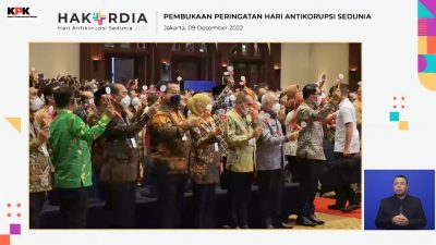 Gubernur Lampung Menghadiri Acara Puncak Peringatan Hari Anti Korupsi Sedunia Tahun 2022