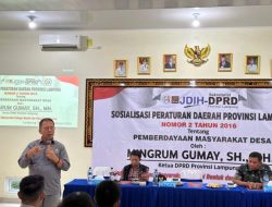 Mingrum Gumay Serap Aspirasi Pemuda Karang Taruna Kecamatan Kalirejo