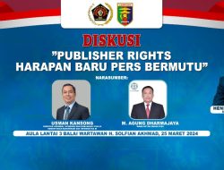 Ketua Umum PWI Pusat Hendry CH Bangun Apresiasi Publisher Rights Kegiatan PWI Lampung