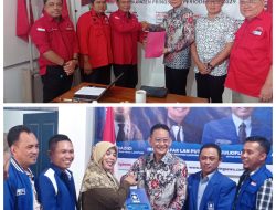 Bacalon Bupati Adi Erlansyah Mengambil Formulir Pendaftaran di DPC PDIP dan DPD PAN Pringsewu