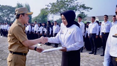 Pj. Bupati Marindo Serahkan SK ASN PPPK Pemkab Pringsewu Formasi 2023