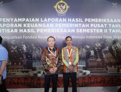 Pj. Bupati Pringsewu Marindo Hadiri Penyampaian LHP atas LKPP Tahun 2023 di Jakarta