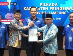 Adi Erlansyah-Hisbullah Huda Resmi Dapat Rekom Calonkada Pringsewu dari DPP Partai Demokrat
