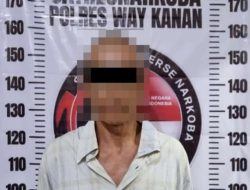 Simpan Sabu di Atas Lemari , Seorang Kakek Dibekuk Satresnarkoba Polres Way Kanan