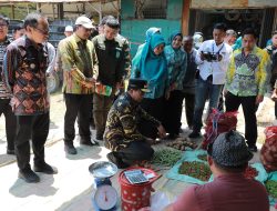 Pastikan Ketersediaan dan Kestabilan Harga, Pj. Gubernur Samsudin Pantau Bahan Kebutuhan Pokok di Pasar Kawasan Transmigrasi Mandiri Mesuji 