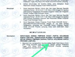 DPP Golkar Resmi Tunjuk Adies Kadir Plt. Ketua Provinsi Lampung Gantikan Arinal Djunaidi 