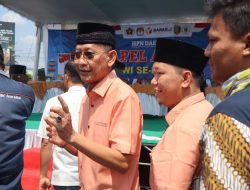 Hargai PWI se-Lampung, Hanya Cabup Pringsewu Adi Erlansyah dan Hasbullah Hadiri Apel Akbar Pilkada Damai 2024