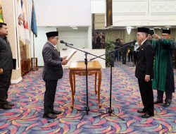 Pj. Gubernur Samsudin Lantik Inspektur Provinsi Lampung Fredy sebagai Pj. Sekretaris Daerah Provinsi Lampung