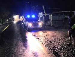 Satlantas Polres Tanggamus Olah TKP Kecelakaan Maut Di Pekon Kota Batu Kecamatan Kota Agung