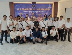 Sebanyak 12 Peserta UKW Dinyatakan Kompeten Angkatan 35 PWI Lampung