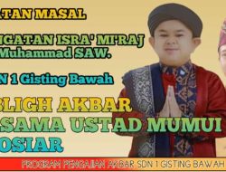 SDN 1 Gisting Bawah Akan Gelar Khitanan Massal dan Tabligh Akbar Dalam Rangka Memperingati Isra Mi’raj Nabi Muhammad SAW