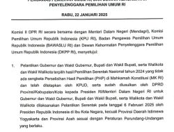 Kepala Daerah Terpilih Hasil Pemilu Serentak Tahun 2024 Dilantik 6 Februari 2025