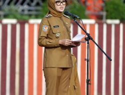 Setelah Dilantik, Wagub Lampung Jihan Nurlela Pimpin Apel Perdana 