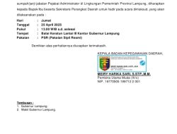Beredar Kabar, Siang Ini Akan Digelar Pelantikan Pejabat Eselon III di Lingkungan Pemprov Lampung