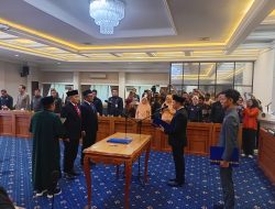 Sekdaprov Lampung Dr. Marindo Lantik Ganjar Jationo sebagai Kadis Kominfotik dan Achmad Saefulloh sebagai Staf Ahli Gubernur