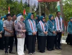 Ketua TP PKK Provinsi Lampung Purnama Wulan Sari Kunker dan Resmikan Desa Tapis Di Tanggamus
