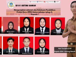 9 Guru SD Negeri 1 Gisting Bawah Lulus PPG Tahap 2, Hari Sucipto: Guru Profesional Kunci Utama Dalam Mewujudkan Pendidikan
