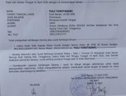 Berita Kehilangan STNK Sepeda Motor Honda Beat