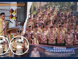 Wabup Agus Suranto Lepas Kontingen Jambore Nasional XII Kwartir Cabang Gerakan Pramuka Tanggamus