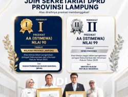 Ukir Prestasi di Hari Pengayoman Ke-81, DPRD Lampung Sabet Dua Penghargaan Nasional JDIHN 2026 Predikat Istimewa